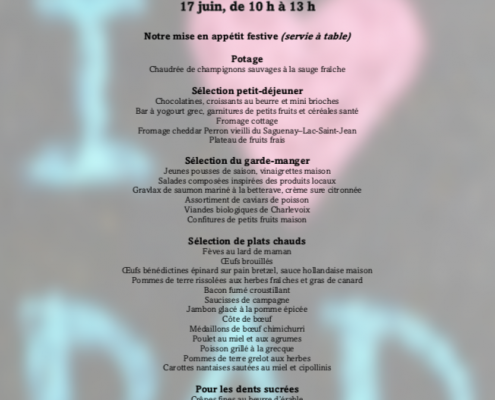Brunch Fête des Pères 2018
