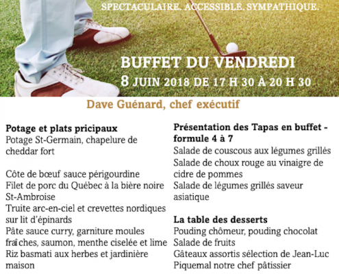 Buffet du vendredi 8 juin 2018